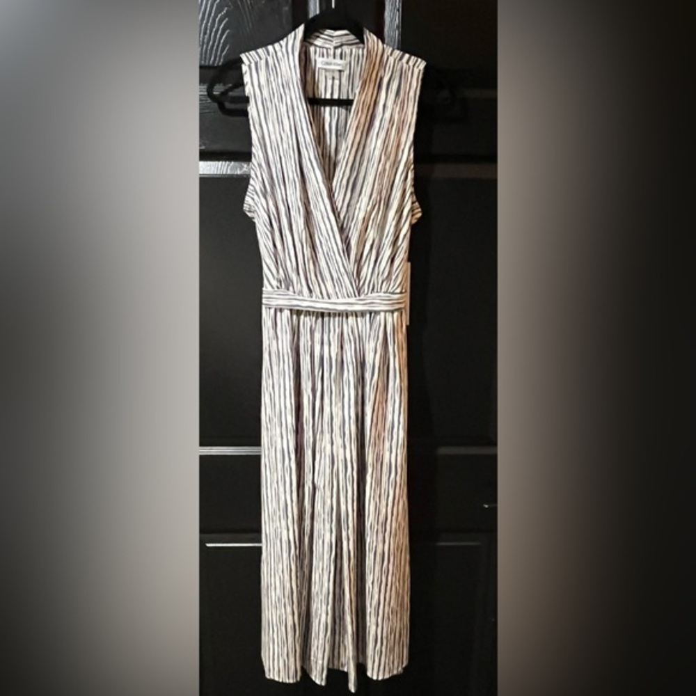 NEW Calvin Klein Tie Waist Maxi Dress NWT